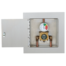 Leonard LF Single Eye/Face Wash Thermostatic Mixing Valve w/ Recessed Stainless Steel Cabinet Assembly, 4 GPM - TA-300-LF-RSS