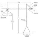 Guardian GBF1643 Barrier-Free Emergency Shower, Horizontally Mounted, Plastic Shower Head