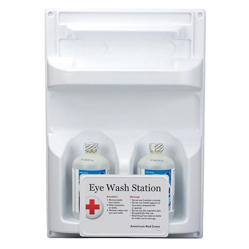 AMERICAN RED CROSS Eye Wash Station, 2-16 oz. Bottles, 711004