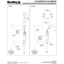 Bradley S19-465EFW Deck Mount Drench Hose Angled Eye Face Wash