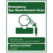 Guardian 250-010G Emergency Eyewash Drench Hose Safety Sign