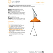 Guardian G1635 Emergency Drench Shower, Vertically Mounted