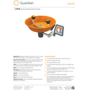 Guardian G1814P Wall Mounted Emergency Eyewash Station, Plastic Bowl