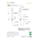 Guardian G5020 Single Head Eyewash Drench Hose Unit, Deck Mounted