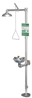 Guardian G1909PCC Safety Shower with WideArea Eye/Face Wash Station, Polished Chrome