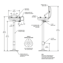Guardian G1704BC Pedestal Mounted Eye/Face Wash