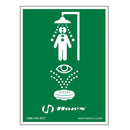 Haws SP178LG Combination Eyewash Safety Shower Sign