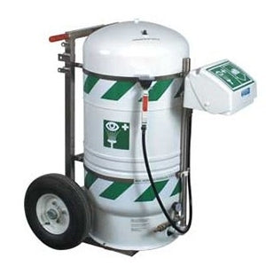 Hughes H40K45G-1 Mobile Safety Shower and Eyewash with Integral Stainless Steel Cart