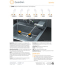 Guardian G1848L Eyewash Station, Wall Mounted, Swing-Down