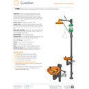 Guardian G1990 Safety Shower with Eyewash Station, PVC Construction with Stainless Steel Valves