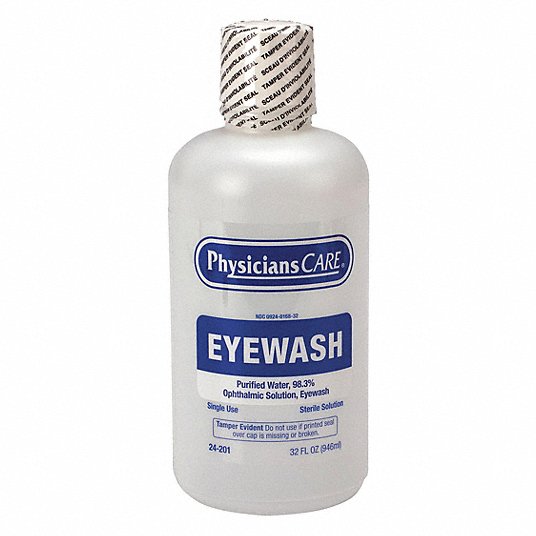 Physicianscare 24-201 32 oz Personal Eye Wash Bottle, For Use With Mfr. No.  24-202, 24-300