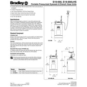 Bradley S19-690 Portable Eyewash And Drench Hose Station 10 Gallon