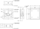 Haws 9200REC Recessed Stainless Steel Cabinet for Thermostatic Mixing Valves