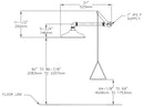 Haws 8133H Horizontal Mount Drench Shower w/ Stainless Steel Shower Head