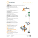 Guardian G1902P-HFC Safety Shower with Eyewash Station, Hand/Foot Control, Plastic Bowl