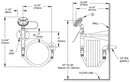 Haws 8905 AXION MSR Wall-Mount Eyewash Station Drench Hose