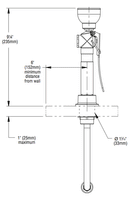 Bradley S19-460 Deck Mount Single Head Eyewash Drench Hose