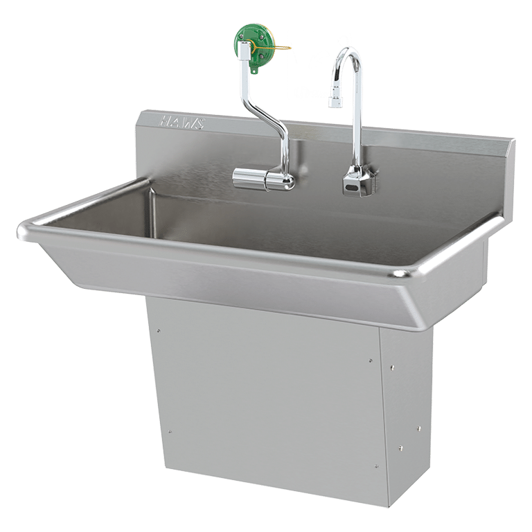 Haws 7661 - Hand Wash Sink with AXION Eye/Face Wash