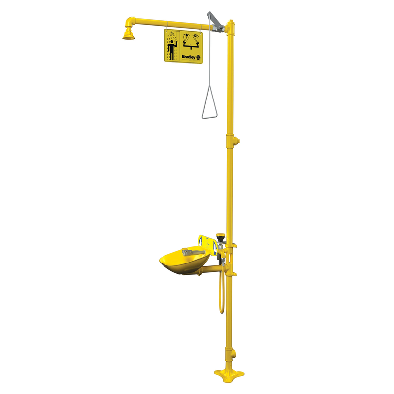 Bradley S19314P Halo Safety Shower Eyewash Station w/ Drench Hose