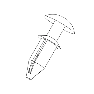 Bradley S65-439 RIVET-5MM PLASTIC-PUSH-HHT