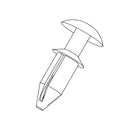 Bradley S65-439 RIVET-5MM PLASTIC-PUSH-HHT
