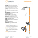 Guardian G1996 Safety Station with Eye/Face Wash Station, All-Stainless Steel