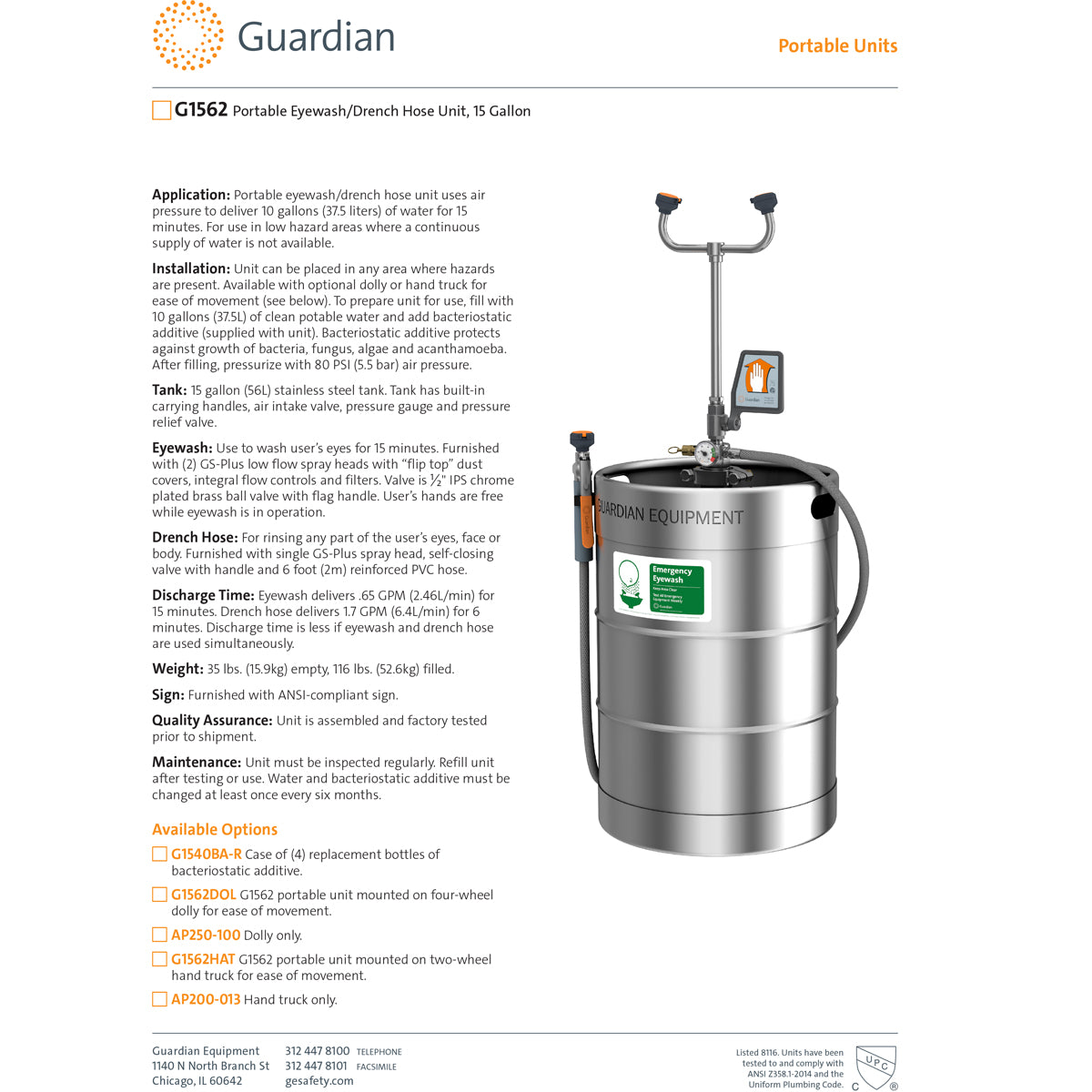How do you inspect a portable eyewash station? | EyewashDirect.com