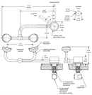 Guardian G1774LH Eye/Face Wash Station, Deck Mounted, Left Hand Mounting