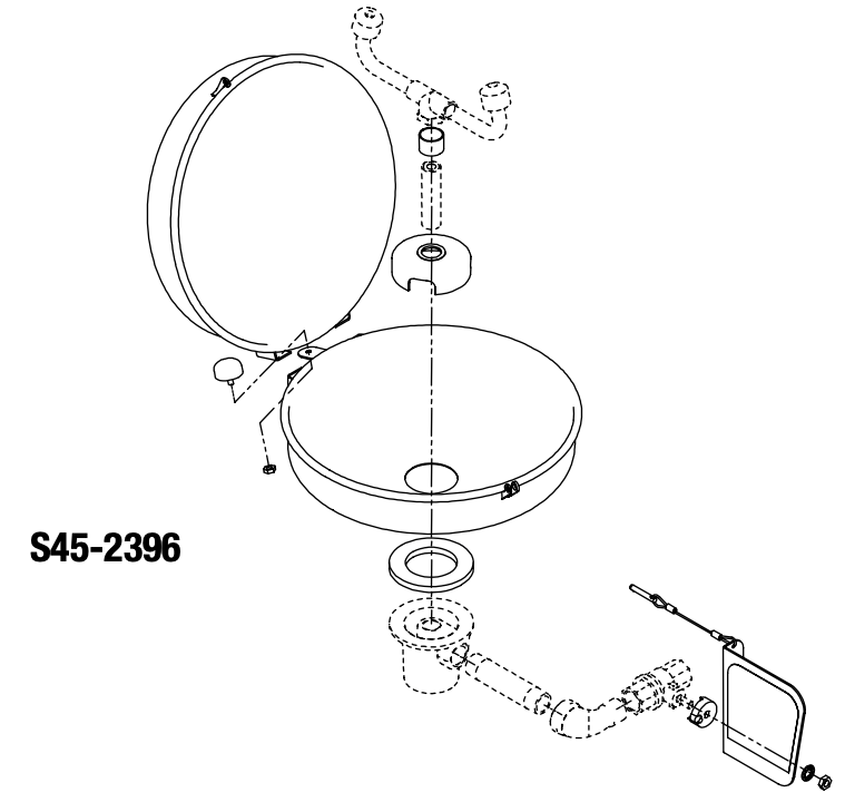 Bradley S45-2396 Eyewash Dust Cover Retrofit Kit Stainless Steel