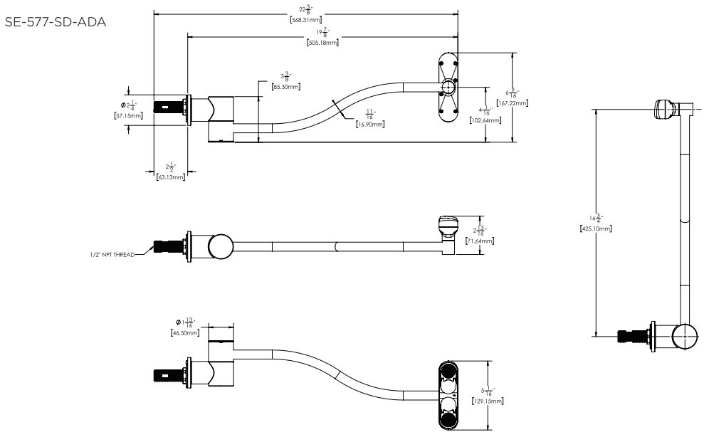 Speakman Optimus SE-577-SD-ADA Laboratory Wall-Mounted Eyewash - SE-577-SD-ADA