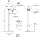 Guardian G1760P Eye/Face Wash Station, Pedestal Mounted, Plastic Bowl
