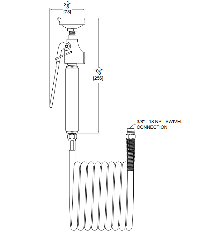 Acorn S0002 Stay Open Drench Hose