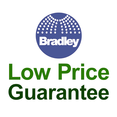 Bradley S19345JXB Barrier-Free Recessed Drench Shower and Halo Eye/Face Wash w/ Recessed Shower Handled - Extended Showerhead and Tailpiece