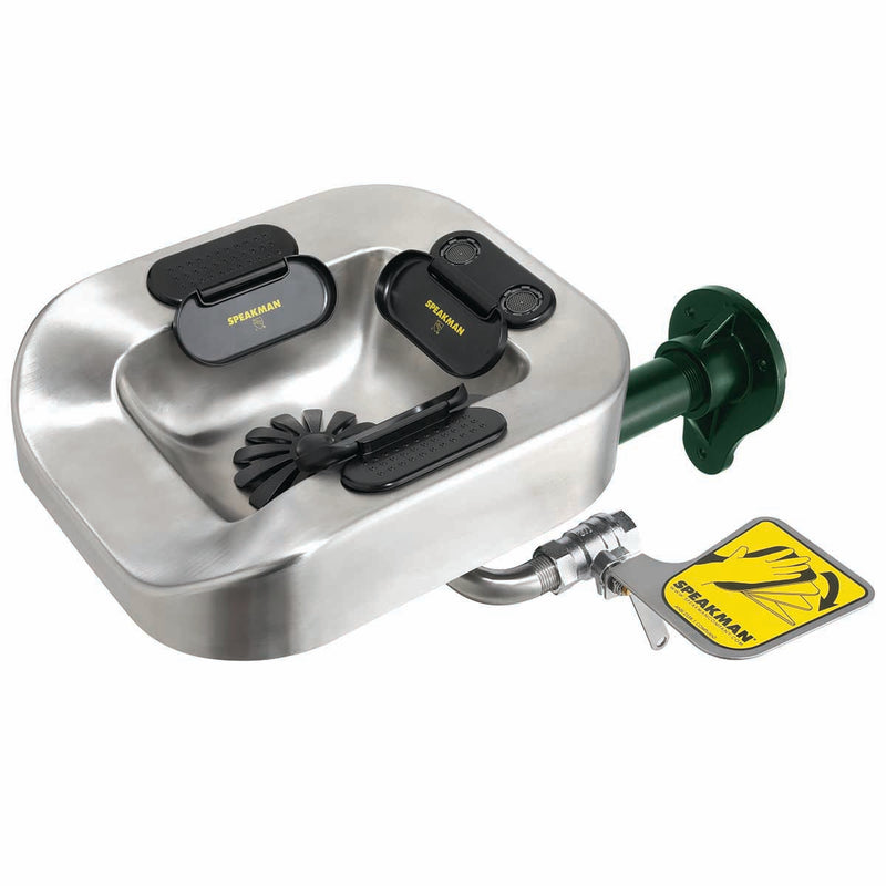 Speakman SE-1050-PT-SPV Optimus Eye Face Wash w/ P-Trap and Scald Protection Valve