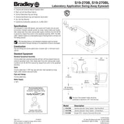 Bradley S19-270B Deck Mount Laboratory Eyewash Station Right Hand