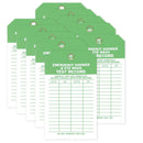 Top Brand Eye Wash/Shower Inspection Tag, Emergency Shower & Eye Wash Test Record, 7" Height, 4" Width - 4ZH14