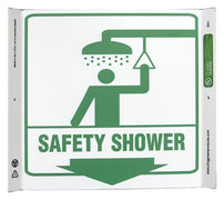 Zing Safety Shower Corner Sign, 10x10, 2641