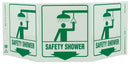 Zing Safety Shower Tri View Sign, 7x20, 3059