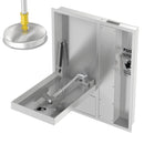 Bradley S19345JFB Barrier-Free Recessed Drench Shower and Halo Eye/Face Wash w/ Recessed Shower Handle - Flush-Mounted Showerhead and Tailpiece
