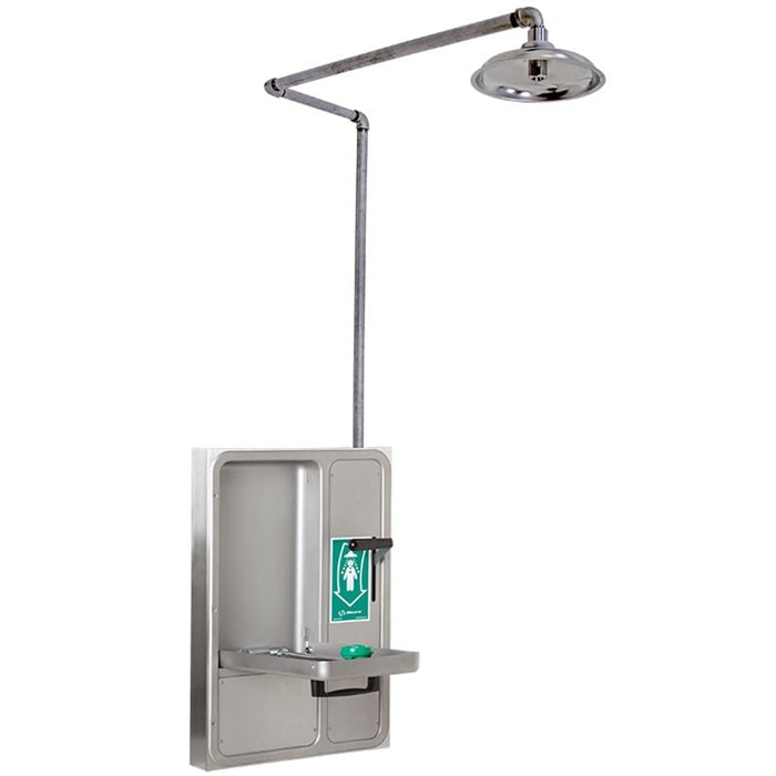 Haws 8356WCW AXION MSR Barrier-Free Recessed Shower and Eye/Face Wash