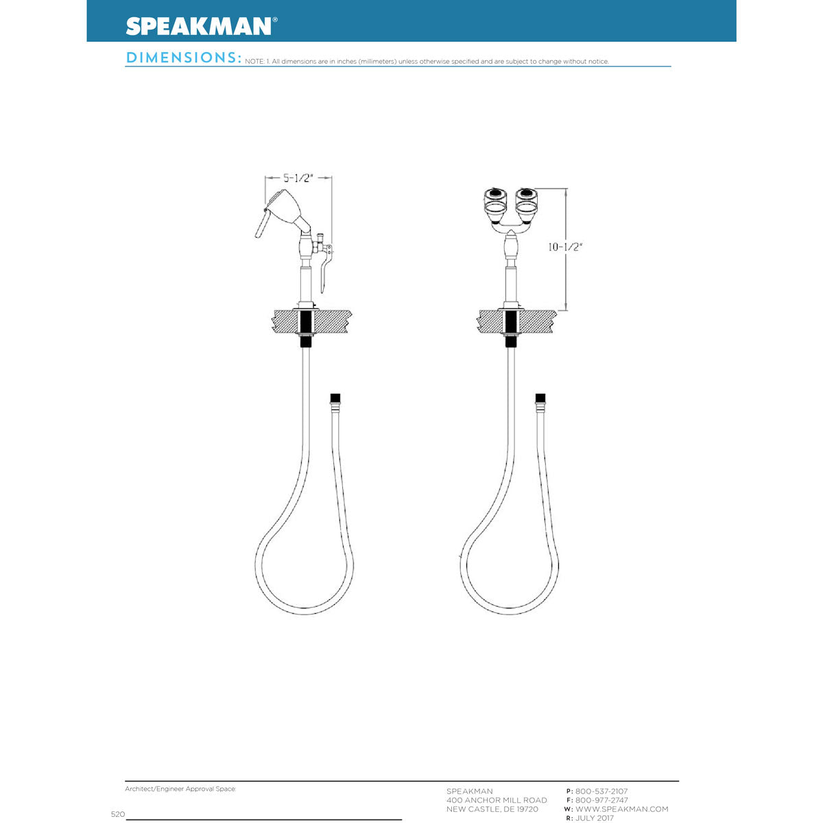 Speakman SE-927-SSHSE Deck Mounted Drench Hose & Eyewash Combination - SE-927-SSHSE