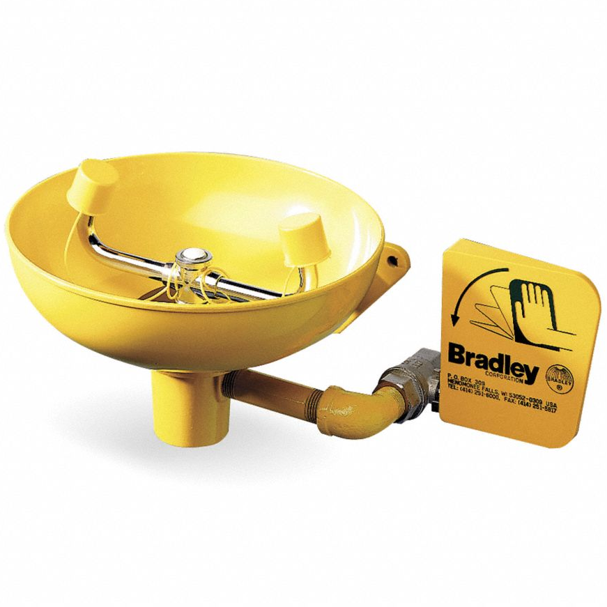 Bradley S19-220 Wall Mount Emergency Eyewash w/ Plastic Eye Wash Bowl