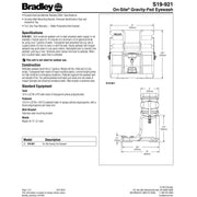 Bradley S19-921 Gravity Fed Portable Eye Wash Station w/ Clear Tank