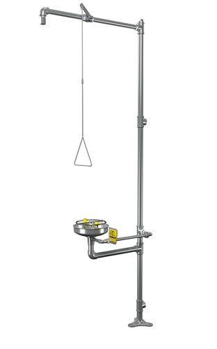 Bradley S19-310BFSS Barrier Free All Stainless Safety Shower Eyewash