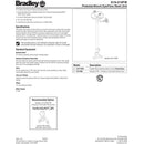 Bradley S19-210FW Pedestal Mount Eye Face Wash Station w/ Plastic Eyewash Bowl