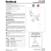 Bradley S19-200B Faucet Mounted Emergency Eye Wash Station