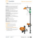 Guardian G1993 Safety Shower with Eye/Face Wash Station, All-PVC Construction