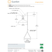 Guardian G1635 Emergency Drench Shower, Vertically Mounted