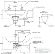 Guardian G1814P Wall Mounted Emergency Eyewash Station, Plastic Bowl