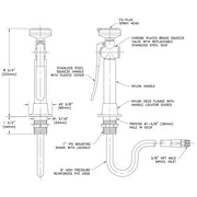 Guardian G5020 Single Head Eyewash Drench Hose Unit, Deck Mounted